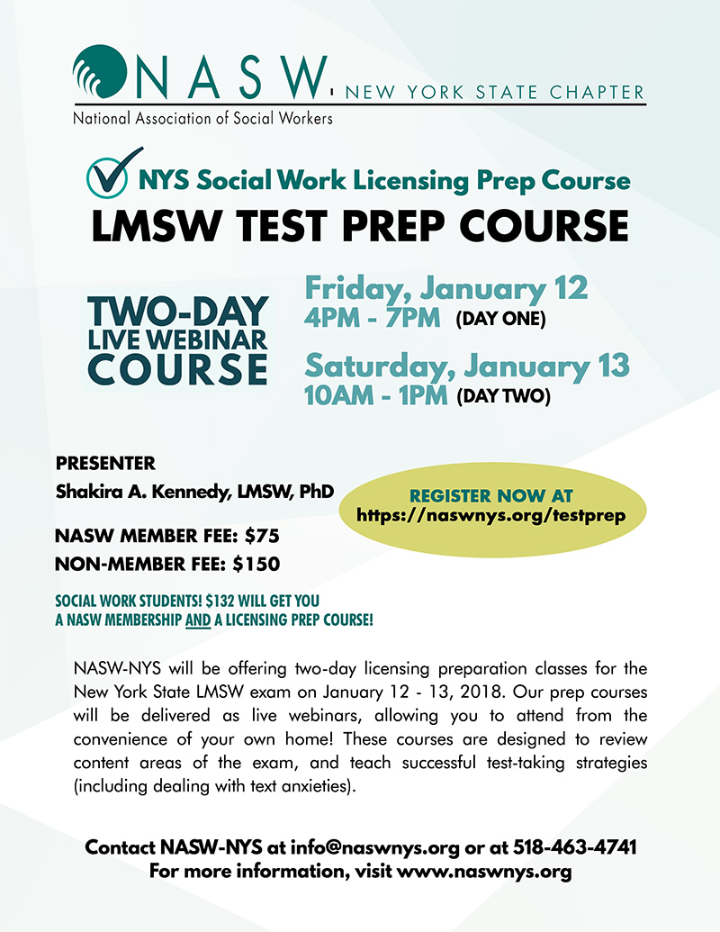 LMSW Test Prep Course (January 2018) NASWNYS